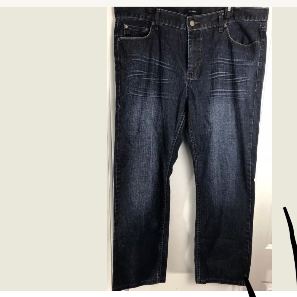 Alfani Mens Whisked Classic Denim Blue Jeans
